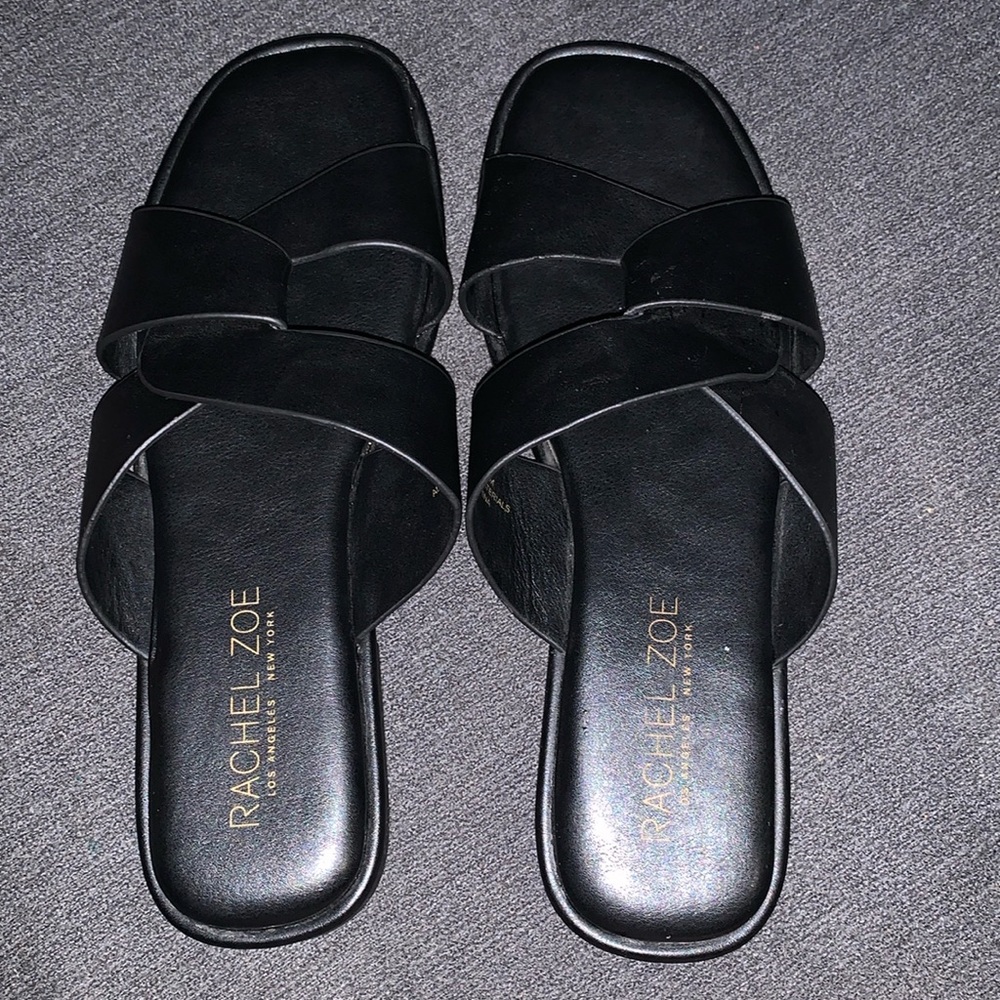 Rachel Zoe Tribune Black Slip On Sandal